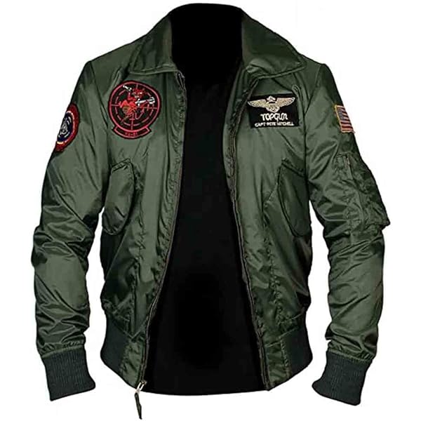 Amazon.com: XS - Olive Green - Cotton - Jet Pilot Jacket